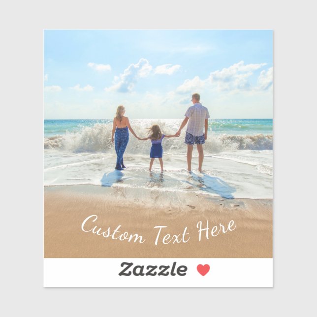 Personalised Your Photo Sticker with Custom Text (Sheet)