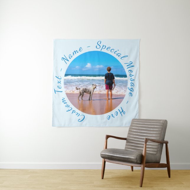 Personalised Your Photo Tapestry with Custom Text (In Situ)