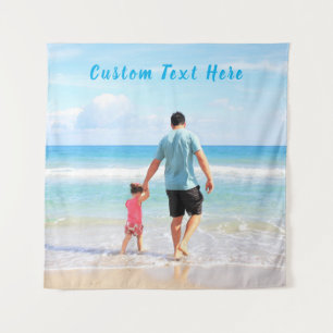 Personalised Your Photo Tapestry with Custom Text