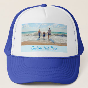 Personalised Your Photo Trucker Hat Custom Text