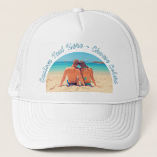 Personalised Your Photo Trucker Hat Custom Text