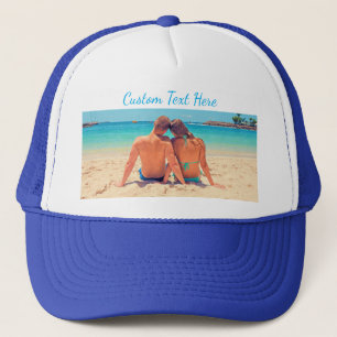 Personalised Your Photo Trucker Hat Custom Text