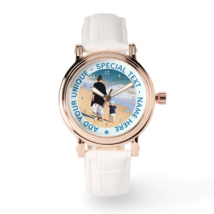 Personalised Your Photo Watch Gift and Custom Text