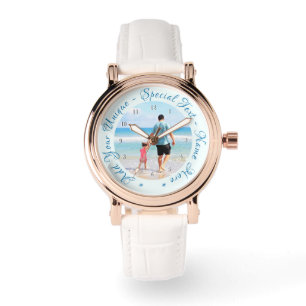 Personalised Your Photo Watch Gift and Custom Text