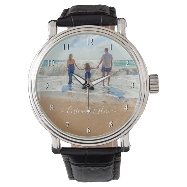 Personalised Your Photo Watch with Custom Text (Front)