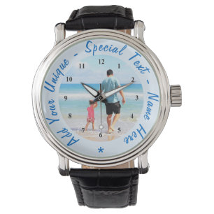 Personalised Your Photo Watch with Custom Text