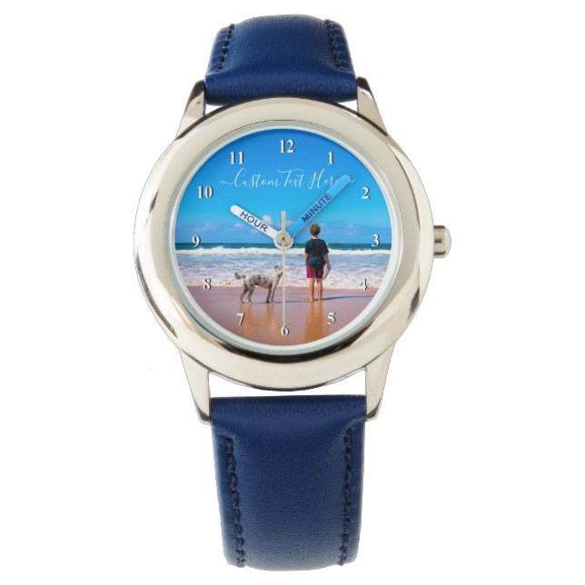 Personalised Your Photo Watch with Custom Text (Front)