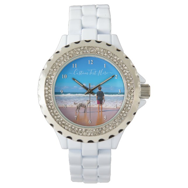 Personalised Your Photo Watch with Custom Text (Front)
