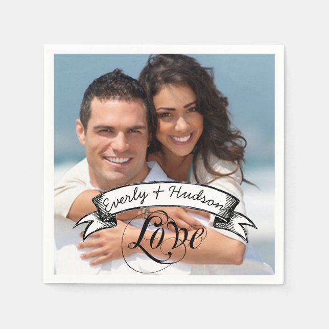 Personalised Your Photo Wedding Special Occasion Napkin (Front)