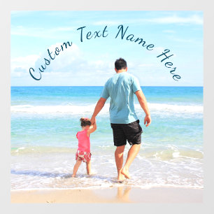 Personalised Your Photo Window Cling Custom Text