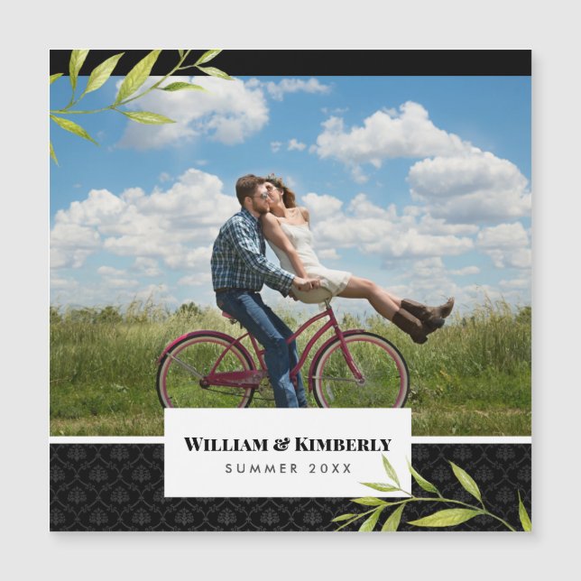 Personalised Your Photo with Laurel and Damask (Front)