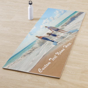 Personalised Your Photo Yoga Mat with Custom Text