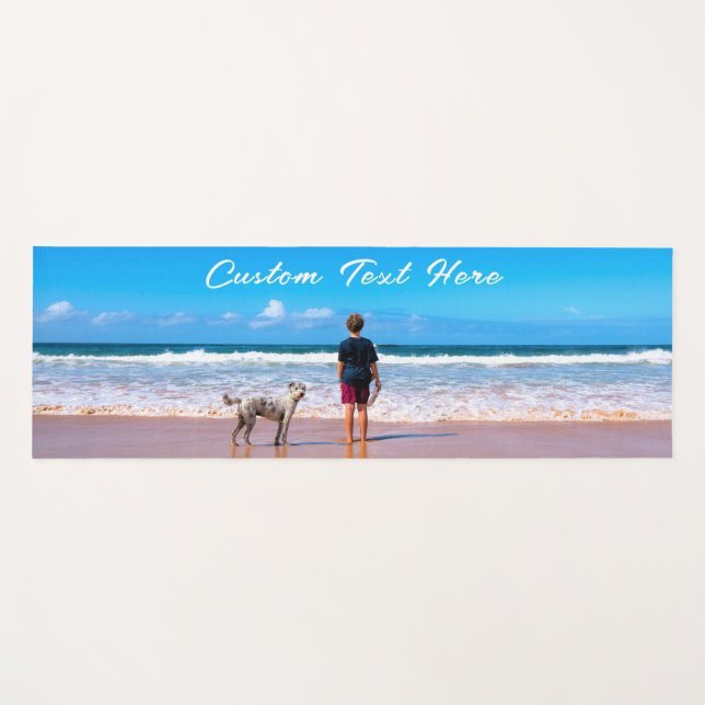 Personalised Your Photo Yoga Mat with Text (Front (Horizontal))