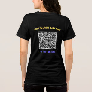 Personalised Your QR Code and Custom Text Business Tri-Blend Shirt