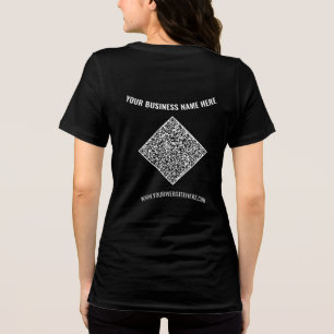 Personalised Your QR Code and Custom Text Business Tri-Blend Shirt