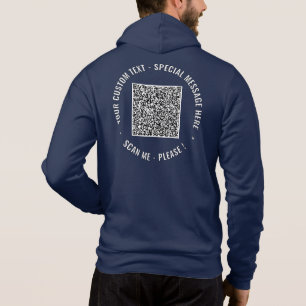 Personalised Your QR Code and Custom Text Hoodie