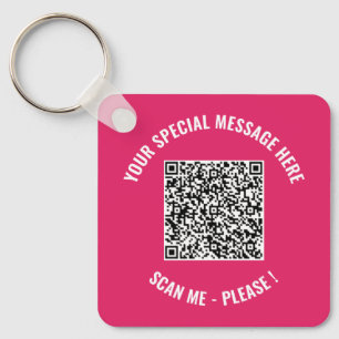 Personalised Your QR Code Custom Text Keychain
