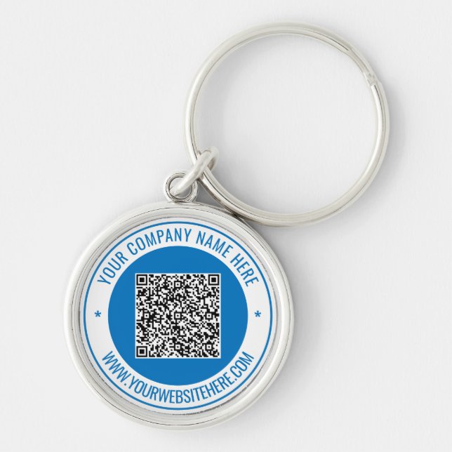 Personalised Your QR Code Custom Text Keychain (Front)