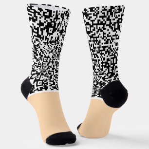 Personalised Your QR Code Funny Socks Custom Colou