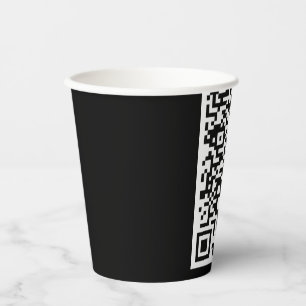 Personalised Your QR Code Paper Cups Choose Colour