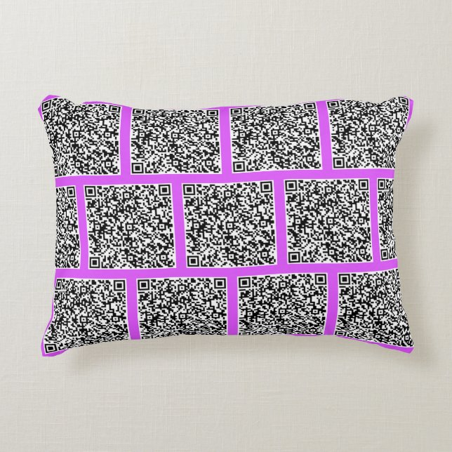 Personalised Your QR Code Pillow Custom Colour (Front)