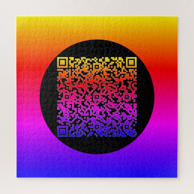 Personalised Your QR Code Scan Info Colour Puzzle (Vertical)