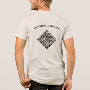 Personalised Your QR Code T-Shirt with Custom Text Tri-Blend Shirt