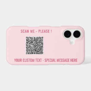 Personalised Your QR Code Text iPhone Case Example