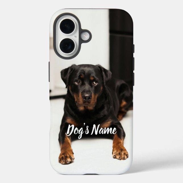 Personalised your Rottweiler Dog Photo & Name Case-Mate iPhone Case (Back)