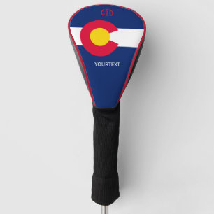 Personalised Your Text Colorado State Flag on a Golf Head Cover