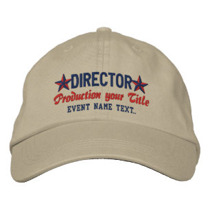 Personalised Your Text DIRECTOR Embroidery Embroidered Hat