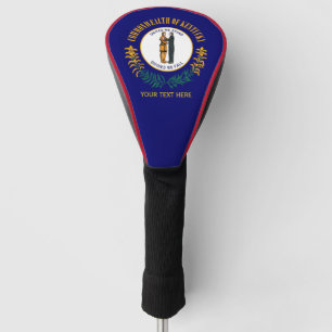 Personalised Your Text Kentucky State Flag on a Golf Head Cover