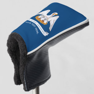 Personalised Your Text Louisiana State Flag on a Golf Head Cover