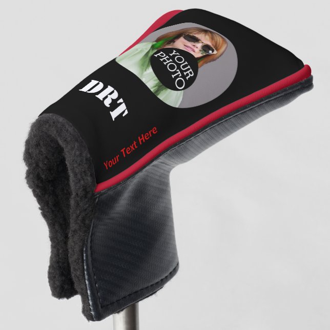 Personalised Your Text Monogram Your Image on a Golf Head Cover (3/4 Front)