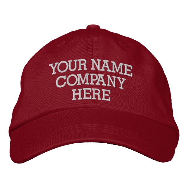 Personalised Your Text Name Hat Embroidered Cap (Front)