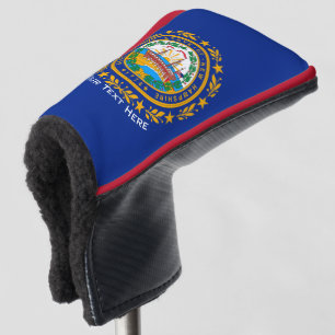 Personalised Your Text New Hampshire State Flag on Golf Head Cover