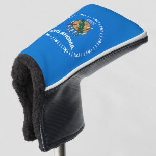 Personalised Your Text Oklahoma State Flag on a Golf Head Cover
