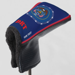 Personalised Your Text Utah State Flag on a Golf Head Cover