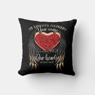 Personalised Your Wings Were Ready But Our Hearts Cushion