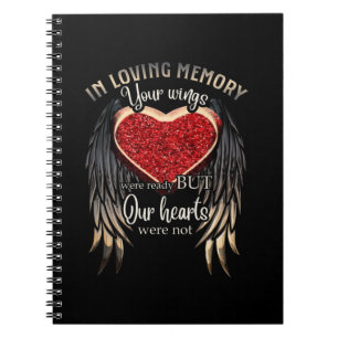 Personalised Your Wings Were Ready But Our Hearts Notebook