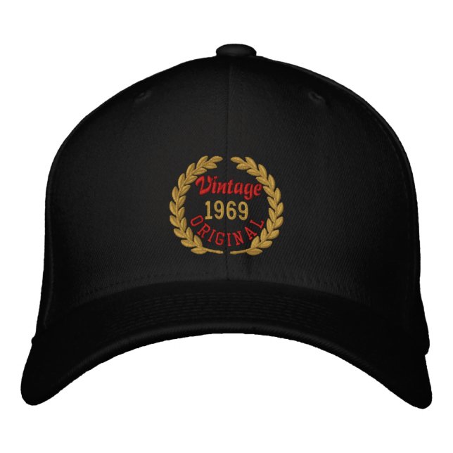Personalised Your YEAR Original Laurels Embroidery Embroidered Hat (Front)