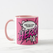 Personalised You're my HERO Comic Book Pop Art