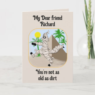 personalised you're not as old as dirt cat card