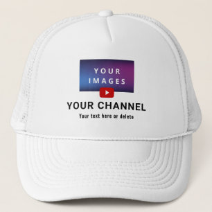 Personalised Youtube Channel Name Custom Photo Trucker Hat