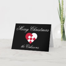 Personalised Yule Heart Christmas Card