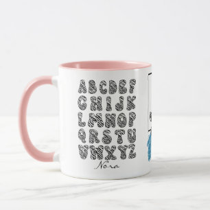 Personalised Zebra Alphabet Set Mug