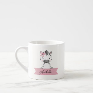 Personalised zebra kids espresso cup