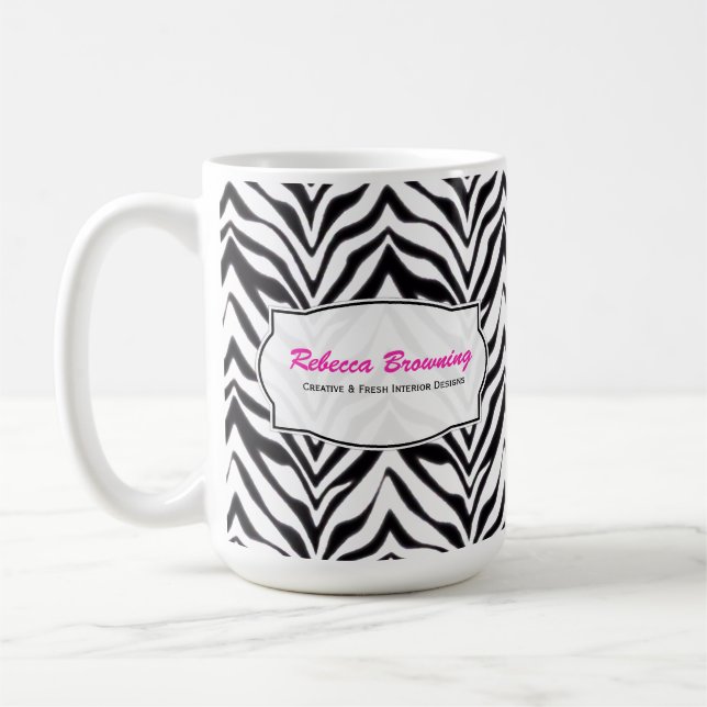 Personalised: Zebra Mug (Left)
