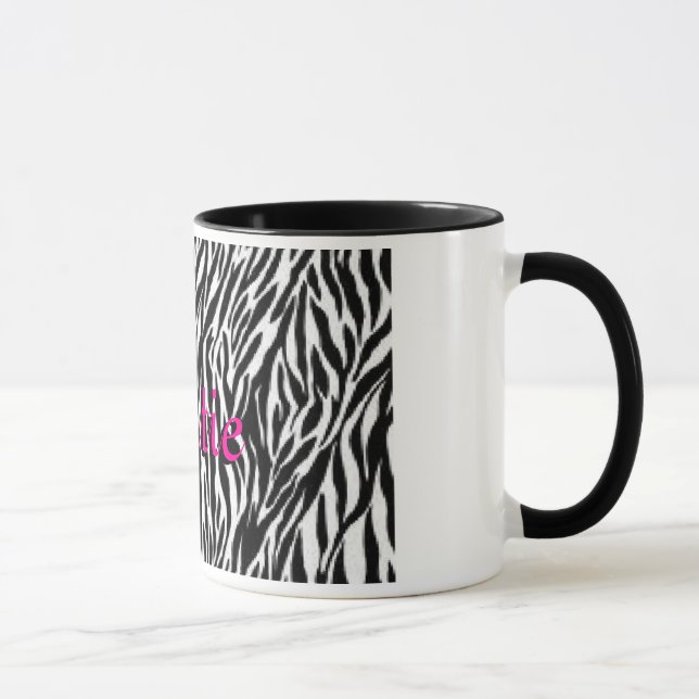 Personalised Zebra Print Coffee Mug For Her (Right)