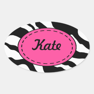 Personalised Zebra Print Stickers